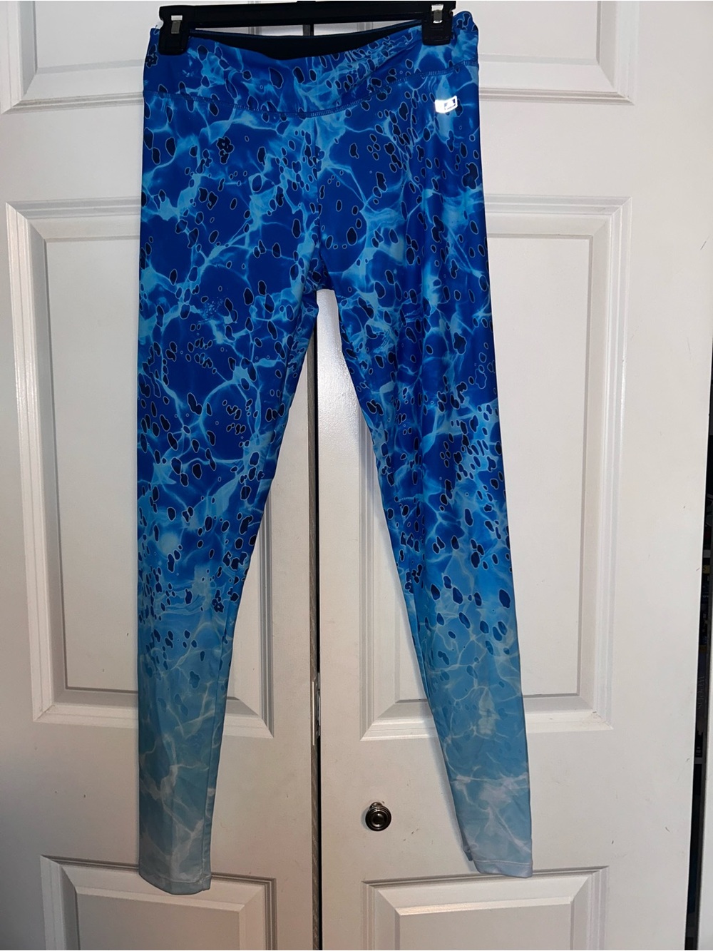 Pelagic Blue Water-Print Women's Swim Leggings